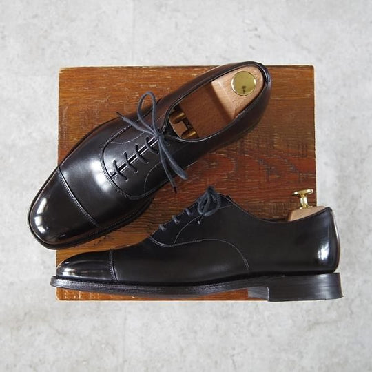 極美品★チャーチ 55F/UK5.5【定価￥144,100-★コンサル/CONSUL R】173ラスト/ストレートチップ/カーフ/黒/メンズ/Church's★h994