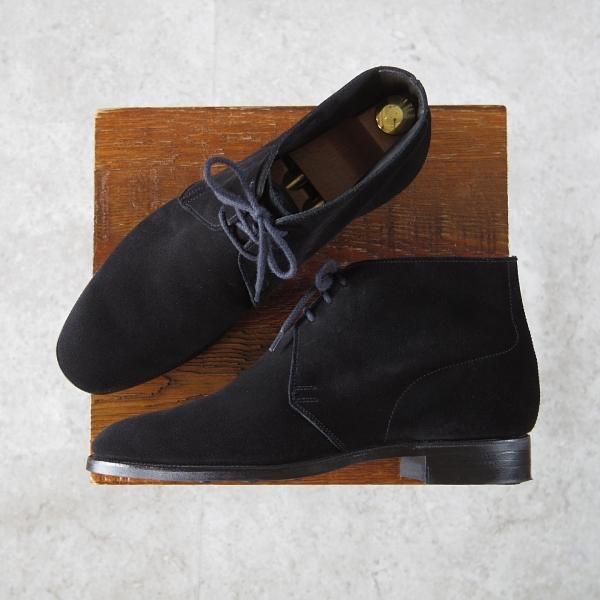 極上★クロケット&ジョーンズ 6D【定価￥72,600-★ダイナイトソール仕様/CHUKKA】200ラスト/チャッカブーツ/黒/Crockett&Jones★h996