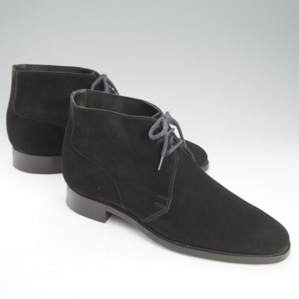 極上★クロケット&ジョーンズ 6D【定価￥72,600-★ダイナイトソール仕様/CHUKKA】200ラスト/チャッカブーツ/黒/Crockett&Jones★h996