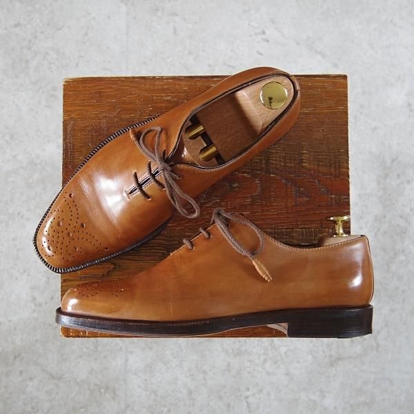 極上★(伊)タニノクリスチー SIZE 5【定価15万円以上★オックスフォードシューズ/131531】カーフ/茶/メンズ/TANINO CRISCI★h998