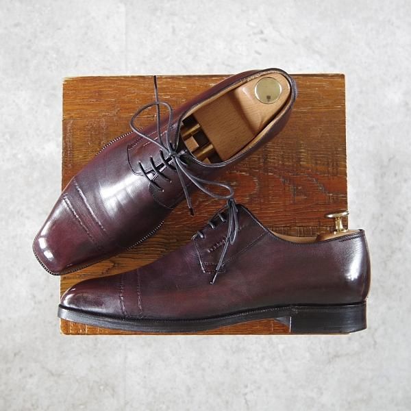 極上★(仏)ベルルッティ SIZE 6【シャドウステッチ仕様★ヴェネチアレザー/ダービーシューズ】赤茶/メンズ/Berluti★h999