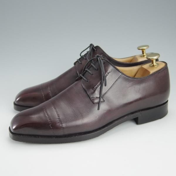 極上★(仏)ベルルッティ SIZE 6【シャドウステッチ仕様★ヴェネチアレザー/ダービーシューズ】赤茶/メンズ/Berluti★h999