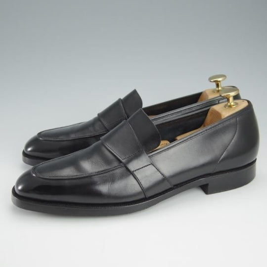 極上★クロケット&ジョーンズ UK6.5程度【★(英)ジョージクレバリー別注/GEORGE CLEVERLEY】ローファー/カーフ/黒/Crockett&Jones★i002