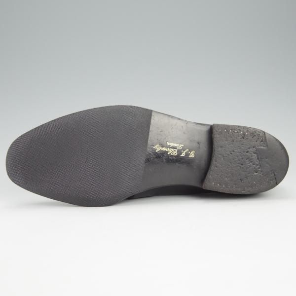 極上★クロケット&ジョーンズ UK6.5程度【★(英)ジョージクレバリー別注/GEORGE CLEVERLEY】ローファー/カーフ/黒/Crockett&Jones★i002