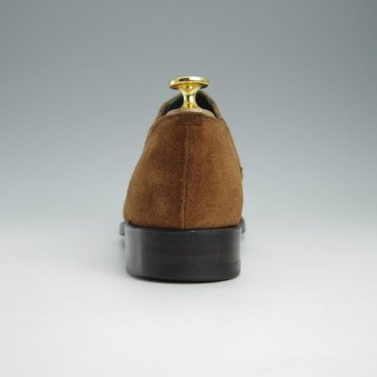 美品★宮城興業 39E【オーダー価格￥52,800-★(英)C.F.ステッド社のスエード/ZERBINO】サイドエラスティック/茶/MIYAGI KOGYO★i004