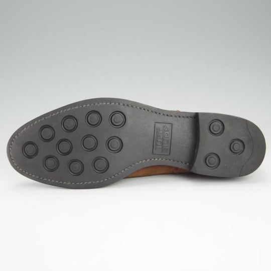 美品★宮城興業 39E【オーダー価格￥52,800-★(英)C.F.ステッド社のスエード/ZERBINO】サイドエラスティック/茶/MIYAGI KOGYO★i004