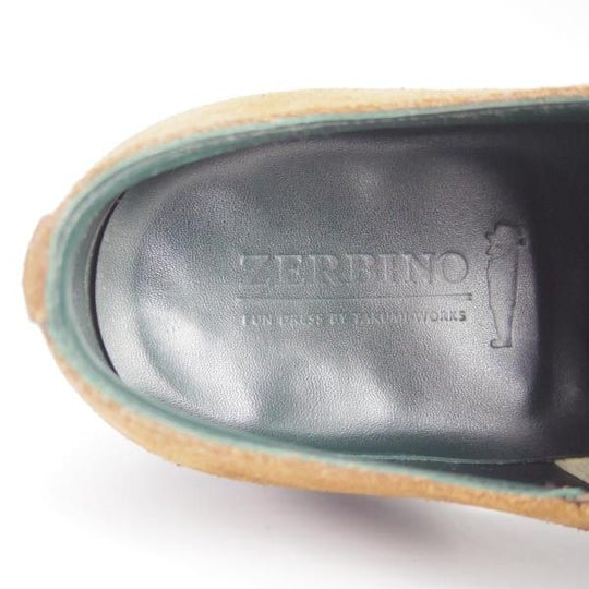 美品★宮城興業 39E【オーダー価格￥52,800-★(英)C.F.ステッド社のスエード/ZERBINO】サイドエラスティック/茶/MIYAGI KOGYO★i004