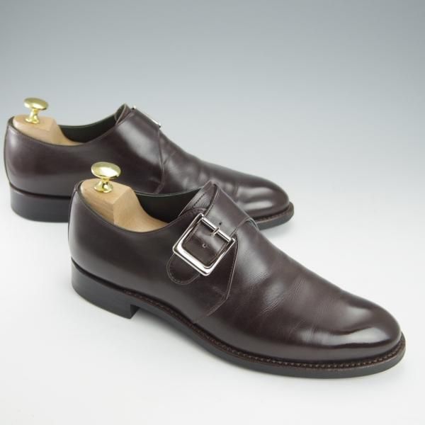 極上★宮城興業 39E【オーダー価格￥59,400-★(仏)アノネイ社のカーフ/ZERBINOネーム】モンクストラップ/濃茶/MIYAGI KOGYO★i005