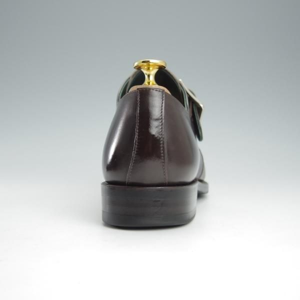 極上★宮城興業 39E【オーダー価格￥59,400-★(仏)アノネイ社のカーフ/ZERBINOネーム】モンクストラップ/濃茶/MIYAGI KOGYO★i005
