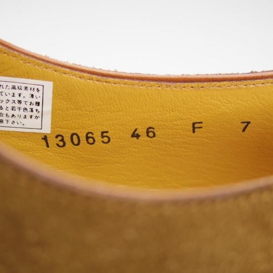 未使用★(伊)サントーニ SIZE 7【ブラックラピド製法★プレーントゥ/Vフロント】13065/茶/スエード/メンズ/Santoni★i006