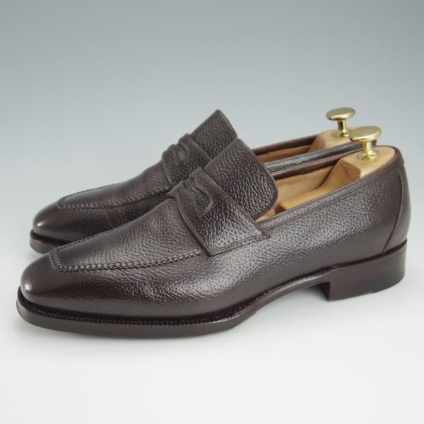 極上★(伊)ステファノ・ベーメル SIZE 39【定価20万円以上★コインローファー/グレインレザー】濃茶/メンズ/Stefano Bemer★i007