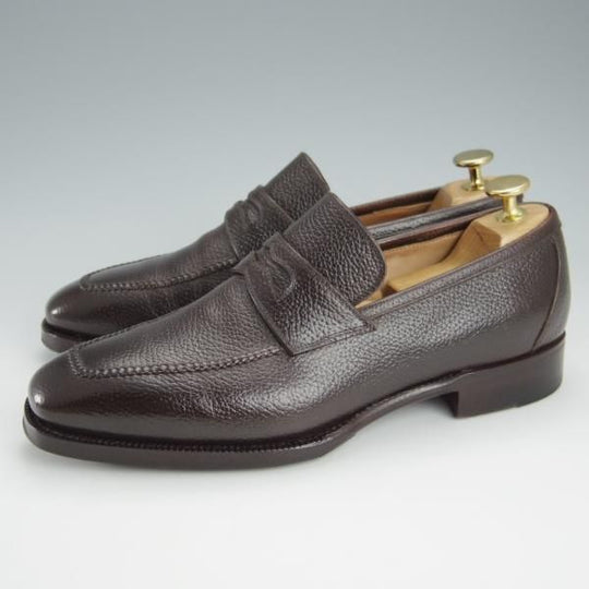 極上★(伊)ステファノ・ベーメル SIZE 39【定価20万円以上★コインローファー/グレインレザー】濃茶/メンズ/Stefano Bemer★i007