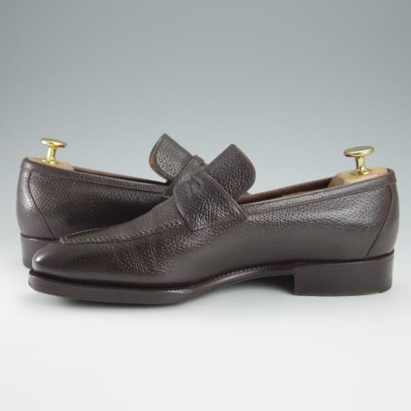 極上★(伊)ステファノ・ベーメル SIZE 39【定価20万円以上★コインローファー/グレインレザー】濃茶/メンズ/Stefano Bemer★i007