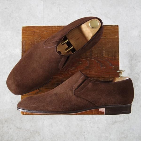 ほぼ未使用★チャーチ 95E/UK9.5【貴重★2都市ロゴ(〜70's)/旧チャーチ/Brummel】54ラスト/サイドエラスティック/濃茶/Church's★i008