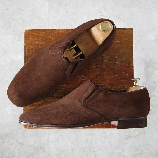 ほぼ未使用★チャーチ 95E/UK9.5【貴重★2都市ロゴ(〜70's)/旧チャーチ/Brummel】54ラスト/サイドエラスティック/濃茶/Church's★i008