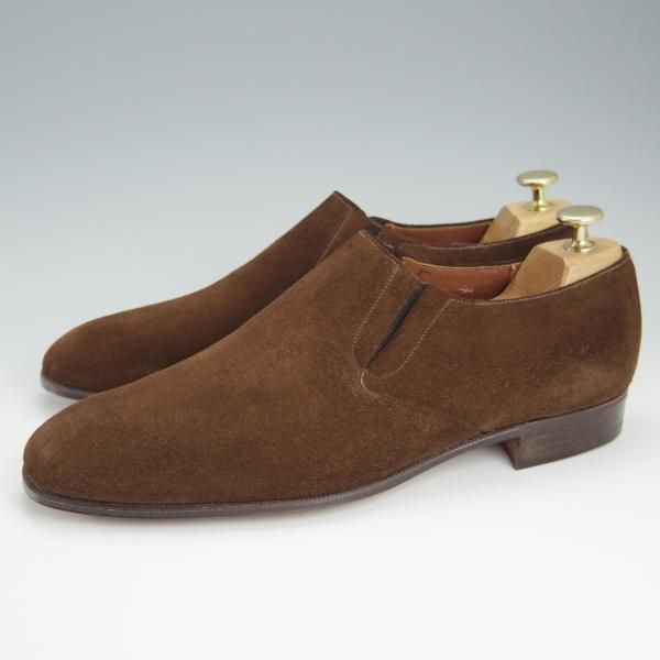 ほぼ未使用★チャーチ 95E/UK9.5【貴重★2都市ロゴ(〜70's)/旧チャーチ/Brummel】54ラスト/サイドエラスティック/濃茶/Church's★i008