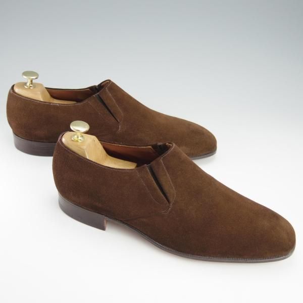 ほぼ未使用★チャーチ 95E/UK9.5【貴重★2都市ロゴ(〜70's)/旧チャーチ/Brummel】54ラスト/サイドエラスティック/濃茶/Church's★i008