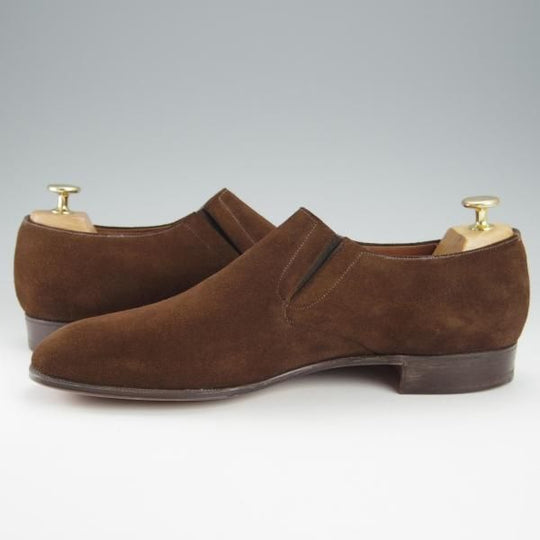 ほぼ未使用★チャーチ 95E/UK9.5【貴重★2都市ロゴ(〜70's)/旧チャーチ/Brummel】54ラスト/サイドエラスティック/濃茶/Church's★i008