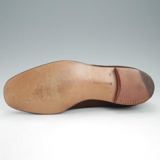 ほぼ未使用★チャーチ 95E/UK9.5【貴重★2都市ロゴ(〜70's)/旧チャーチ/Brummel】54ラスト/サイドエラスティック/濃茶/Church's★i008