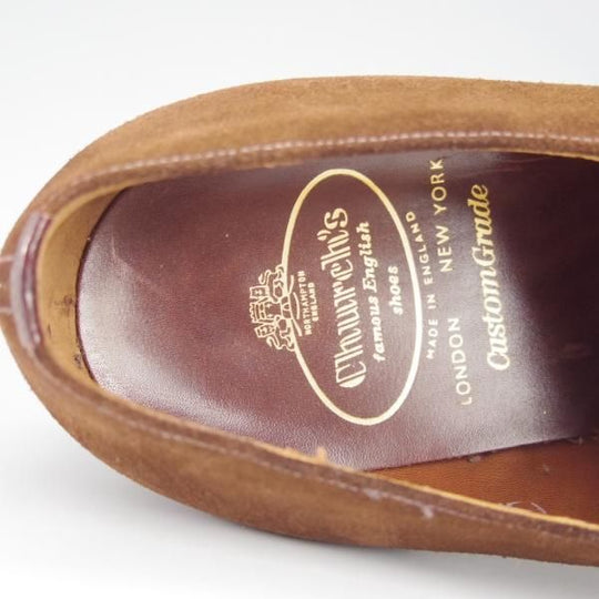 ほぼ未使用★チャーチ 95E/UK9.5【貴重★2都市ロゴ(〜70's)/旧チャーチ/Brummel】54ラスト/サイドエラスティック/濃茶/Church's★i008