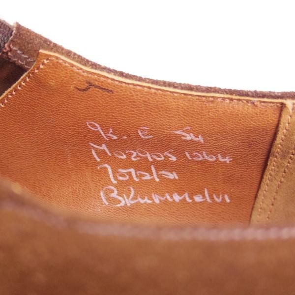 ほぼ未使用★チャーチ 95E/UK9.5【貴重★2都市ロゴ(〜70's)/旧チャーチ/Brummel】54ラスト/サイドエラスティック/濃茶/Church's★i008