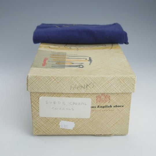 ほぼ未使用★チャーチ 95E/UK9.5【貴重★2都市ロゴ(〜70's)/旧チャーチ/Brummel】54ラスト/サイドエラスティック/濃茶/Church's★i008