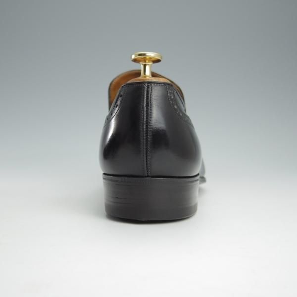 極上★チャーチ UK8.5程度【貴重★2都市ロゴ(〜70's)/旧チャーチ/センターエラスティック】149ラスト/カーフ/黒/メンズ/Church's★i009