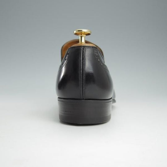 極上★チャーチ UK8.5程度【貴重★2都市ロゴ(〜70's)/旧チャーチ/センターエラスティック】149ラスト/カーフ/黒/メンズ/Church's★i009