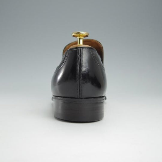 極上★チャーチ UK8.5程度【貴重★2都市ロゴ(〜70's)/旧チャーチ/センターエラスティック】149ラスト/カーフ/黒/メンズ/Church's★i009