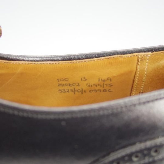 極上★チャーチ UK8.5程度【貴重★2都市ロゴ(〜70's)/旧チャーチ/センターエラスティック】149ラスト/カーフ/黒/メンズ/Church's★i009