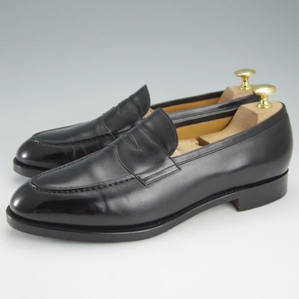 極美品★(英)FOSTER&SON/フォスター&サン 6E【定価￥154,000-★コインローファー/BURFORD】18ラスト/カーフ/黒/メンズ★i011
