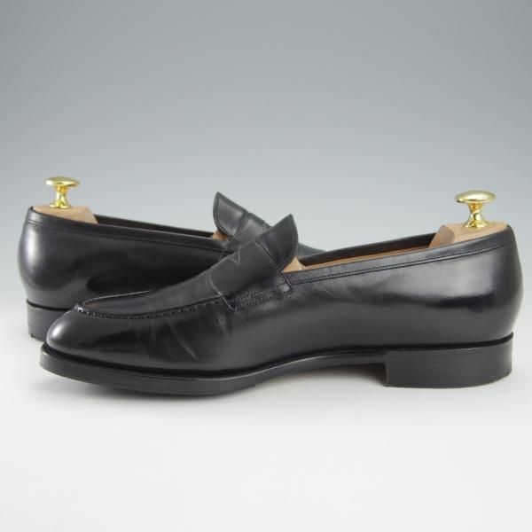 極美品★(英)FOSTER&SON/フォスター&サン 6E【定価￥154,000-★コインローファー/BURFORD】18ラスト/カーフ/黒/メンズ★i011