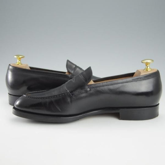 極美品★(英)FOSTER&SON/フォスター&サン 6E【定価￥154,000-★コインローファー/BURFORD】18ラスト/カーフ/黒/メンズ★i011