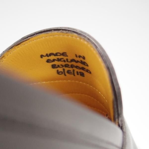 極美品★(英)FOSTER&SON/フォスター&サン 6E【定価￥154,000-★コインローファー/BURFORD】18ラスト/カーフ/黒/メンズ★i011