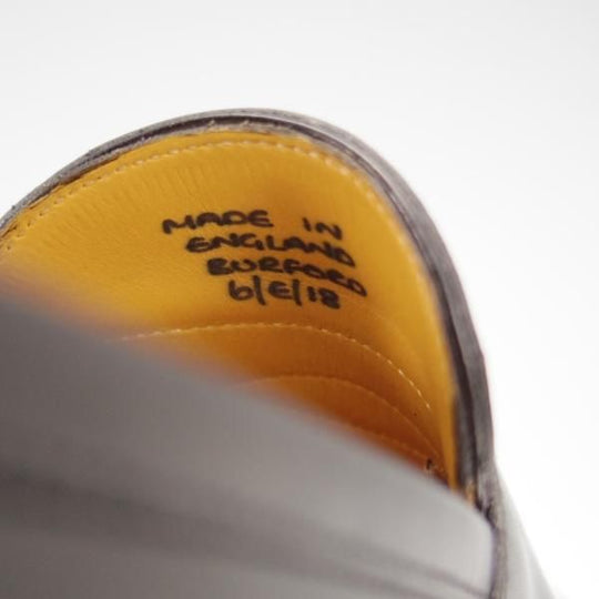 極美品★(英)FOSTER&SON/フォスター&サン 6E【定価￥154,000-★コインローファー/BURFORD】18ラスト/カーフ/黒/メンズ★i011