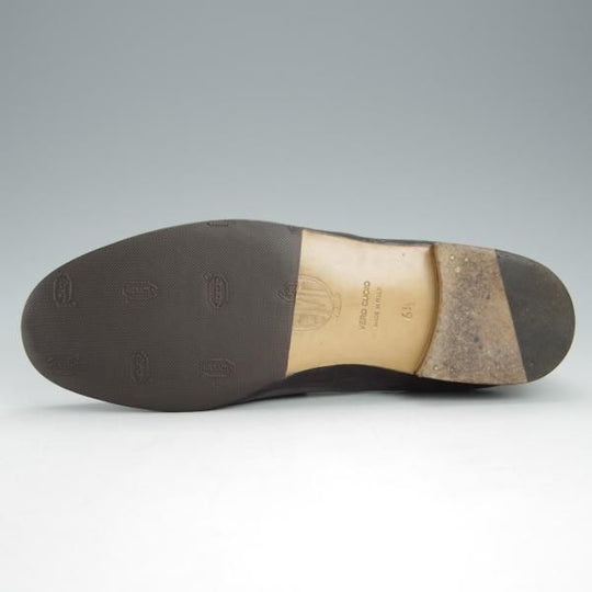 極上★(伊)PMA/ピーマ SIZE 6.5【定価￥113,400-★クロコダイル/コインローファー】スリッポン/濃茶/メンズ★i015