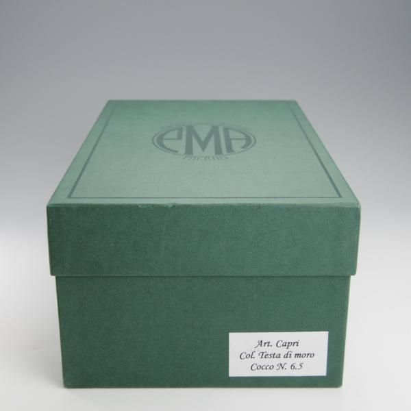 極上★(伊)PMA/ピーマ SIZE 6.5【定価￥113,400-★クロコダイル/コインローファー】スリッポン/濃茶/メンズ★i015