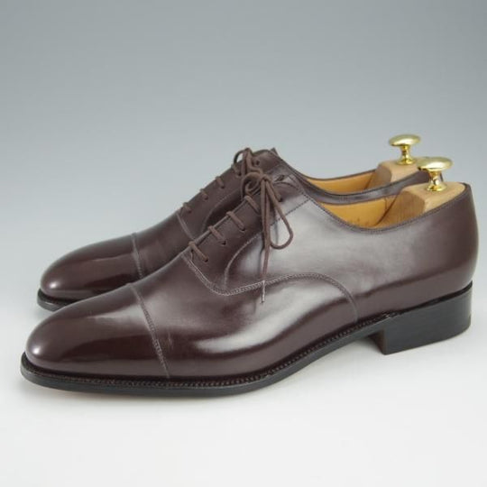 未使用★J.M.ウェストン 9E【定価￥137,500-★300/ストレートチップ/11ラスト】カーフ/濃茶/メンズ/Weston/ウエストン★i016