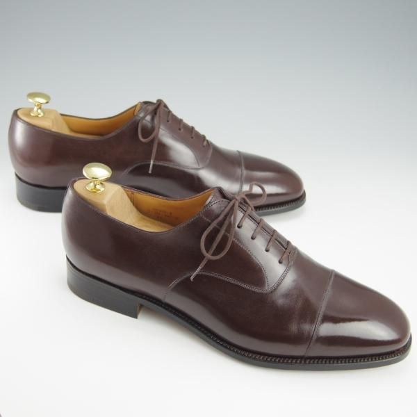 未使用★J.M.ウェストン 9E【定価￥137,500-★300/ストレートチップ/11ラスト】カーフ/濃茶/メンズ/Weston/ウエストン★i016