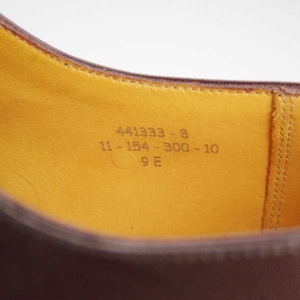 未使用★J.M.ウェストン 9E【定価￥137,500-★300/ストレートチップ/11ラスト】カーフ/濃茶/メンズ/Weston/ウエストン★i016