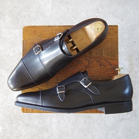 新品★ユニオンインペリアル SIZE 8.5【定価￥42,900-★ダイナイトソール仕様/U1942】ダブルモンク/カーフ/黒/Union Imperial★i017