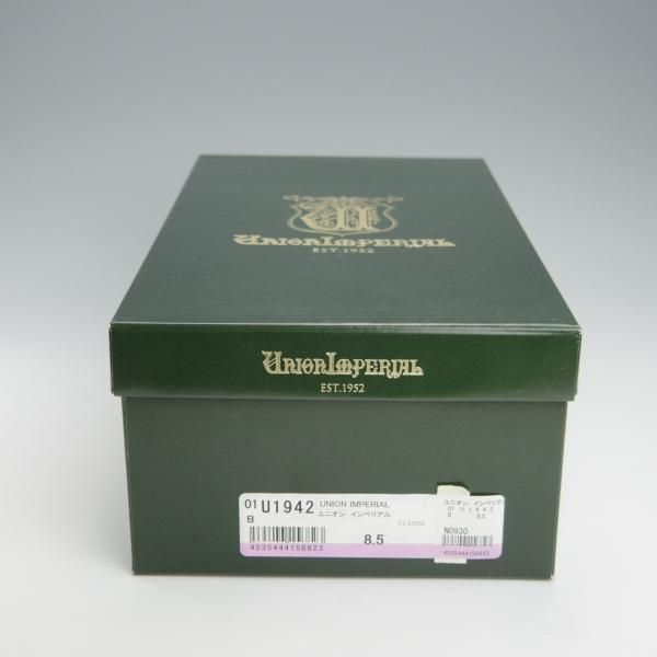 新品★ユニオンインペリアル SIZE 8.5【定価￥42,900-★ダイナイトソール仕様/U1942】ダブルモンク/カーフ/黒/Union Imperial★i017