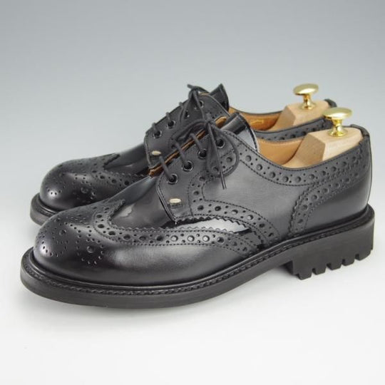 極美品★(英)SANDERS/サンダース SIZE 7【貴重★QUILP別注/The Old Curiosity shop】コマンドソール/フルブローグ/コンビ/黒/メンズ★i019