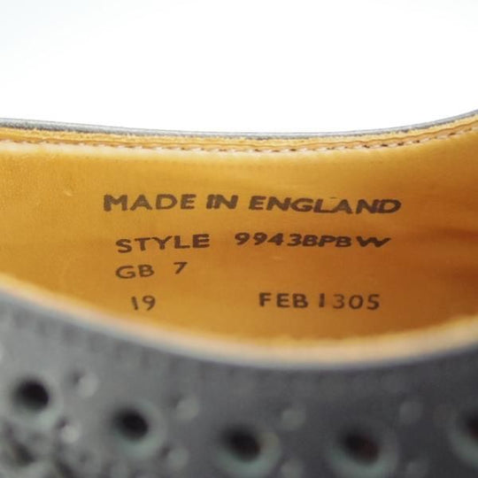 極美品★(英)SANDERS/サンダース SIZE 7【貴重★QUILP別注/The Old Curiosity shop】コマンドソール/フルブローグ/コンビ/黒/メンズ★i019