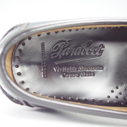 極美品★パラブーツ SIZE 6.5【貴重★ユナイテッドアローズ別注/CORAUX MORS】ビットローファー/黒/UNITED ARROWS/Paraboot★i020
