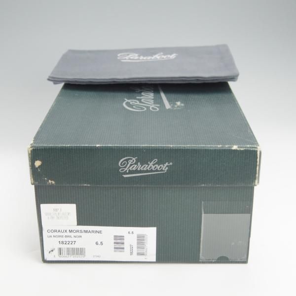 極美品★パラブーツ SIZE 6.5【貴重★ユナイテッドアローズ別注/CORAUX MORS】ビットローファー/黒/UNITED ARROWS/Paraboot★i020