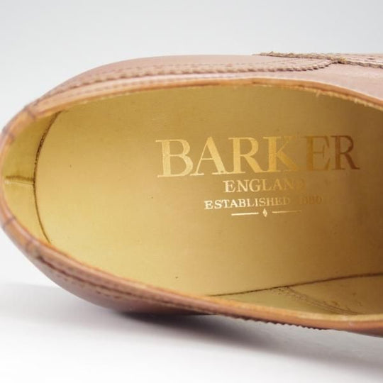 未使用★(英)BARKER/バーカー 7G【グッドイヤーウェルテッド製法★セミブローグ/NEWCASTLE】368137/カーフ/WALNUT/茶/メンズ★i021