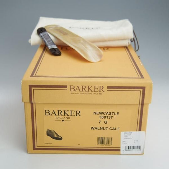 未使用★(英)BARKER/バーカー 7G【グッドイヤーウェルテッド製法★セミブローグ/NEWCASTLE】368137/カーフ/WALNUT/茶/メンズ★i021