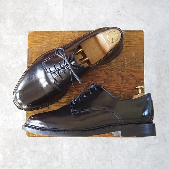 極上★ジャランスリワヤ SIZE 6.5【定価￥69,300-★コードバン仕様/98902】TIMOラスト/プレーントゥ/黒/メンズ/JALAN SRIWIJAWA★i022