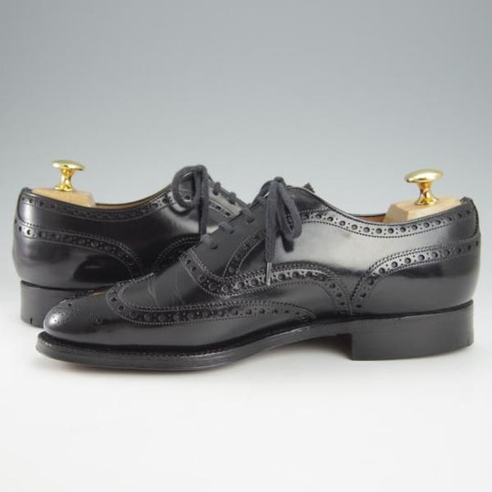 ほぼ試着程度★チャーチ 50F/UK5【旧チャーチ★ブックバインダーカーフ/3都市ロゴ/HICKSTEAD】84ラスト/フルブローグ/黒/Church's★i023